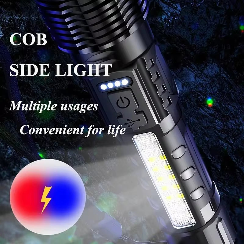 XHP50 Tactical Flashlight with USB Charging